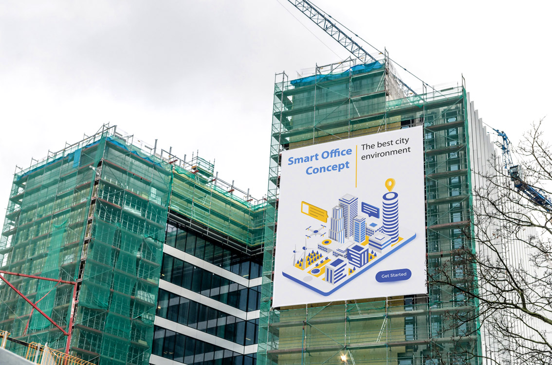 Grosformatige Gerüstbanner und Gewebeplane Druck