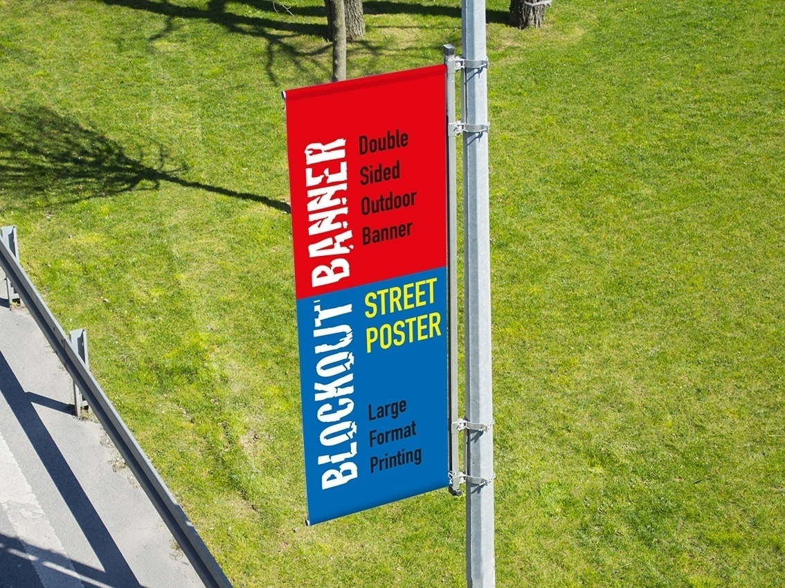 Doppelseitige Blockout Banner drucken